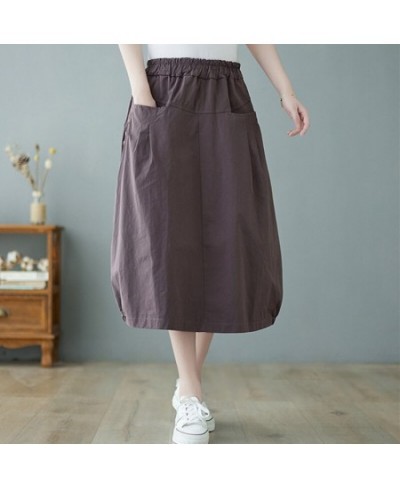 2023 Mori Girl's Summer Ball Gown Skirts Pockets Office Lady High Waist Work Midi Skirts Fashion Women Casual Skirts $37.90 -...