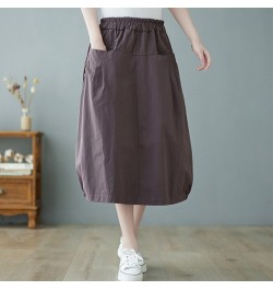 2023 Mori Girl's Summer Ball Gown Skirts Pockets Office Lady High Waist Work Midi Skirts Fashion Women Casual Skirts $37.90 -...