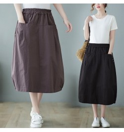 2023 Mori Girl's Summer Ball Gown Skirts Pockets Office Lady High Waist Work Midi Skirts Fashion Women Casual Skirts $37.90 -...