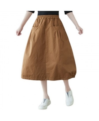 2023 Mori Girl's Summer Ball Gown Skirts Pockets Office Lady High Waist Work Midi Skirts Fashion Women Casual Skirts $37.90 -...