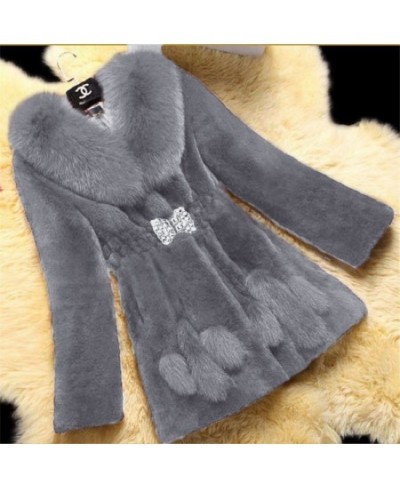 Oversize Women's Winter Plush Coat Female Thick Fur Warm Jackets 2022 New V-neck Faux Fur Collar Clothes Comfort Furry Coats ...