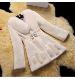 Oversize Women's Winter Plush Coat Female Thick Fur Warm Jackets 2022 New V-neck Faux Fur Collar Clothes Comfort Furry Coats ...