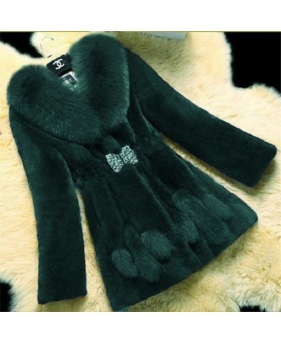 Oversize Women's Winter Plush Coat Female Thick Fur Warm Jackets 2022 New V-neck Faux Fur Collar Clothes Comfort Furry Coats ...