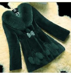 Oversize Women's Winter Plush Coat Female Thick Fur Warm Jackets 2022 New V-neck Faux Fur Collar Clothes Comfort Furry Coats ...