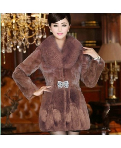 Oversize Women's Winter Plush Coat Female Thick Fur Warm Jackets 2022 New V-neck Faux Fur Collar Clothes Comfort Furry Coats ...