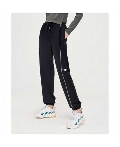 Women Sweatpants 2022 Autumn Elastic Waist Trousers Solid Contrast Color Chic Casual Streetwear Jogger $50.82 - Pants & Capris