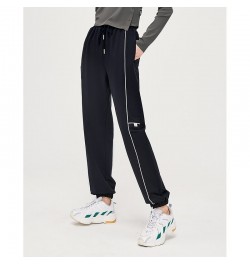 Women Sweatpants 2022 Autumn Elastic Waist Trousers Solid Contrast Color Chic Casual Streetwear Jogger $50.82 - Pants & Capris