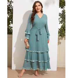 Women's Plus Size Large Maxi Dresses Chic Elegant 2022 Long Sleeve Female Oversize Muslim Evening Party Festival Clothing $77...