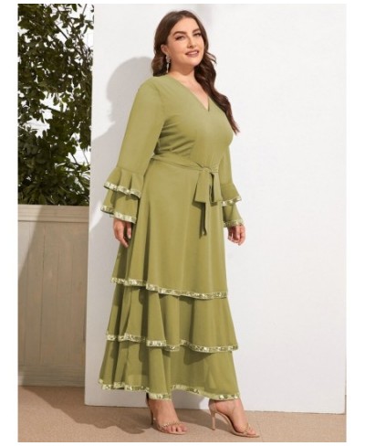 Women's Plus Size Large Maxi Dresses Chic Elegant 2022 Long Sleeve Female Oversize Muslim Evening Party Festival Clothing $77...