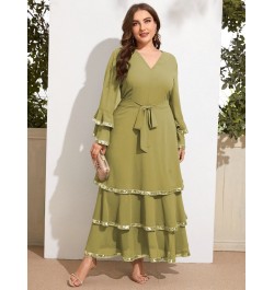 Women's Plus Size Large Maxi Dresses Chic Elegant 2022 Long Sleeve Female Oversize Muslim Evening Party Festival Clothing $77...