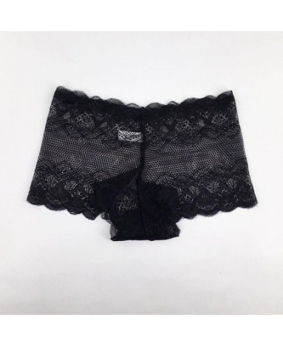 2022 Lingerie Ladies Underwear M-XL Sexy Transparent Lace Boyshort Women Panties $12.09 - Underwear