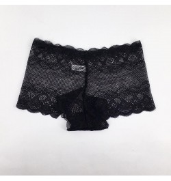 2022 Lingerie Ladies Underwear M-XL Sexy Transparent Lace Boyshort Women Panties $12.09 - Underwear