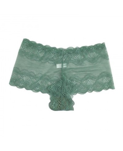 2022 Lingerie Ladies Underwear M-XL Sexy Transparent Lace Boyshort Women Panties $12.09 - Underwear