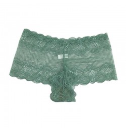 2022 Lingerie Ladies Underwear M-XL Sexy Transparent Lace Boyshort Women Panties $12.09 - Underwear