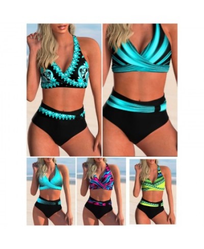 2022 New Swimsuit Sexy High Waist Printed Women Bikini Set Beachwear Push Up Bathing Suit Female Swimwear Two Piece $25.86 - ...