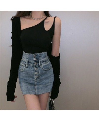 Denim Skirt Female Design Sense High Waist Short Skirt 2022 New Spring and Autumn Thin Package Hip Skirt Wild A-line Skirt $3...