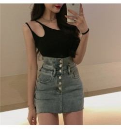 Denim Skirt Female Design Sense High Waist Short Skirt 2022 New Spring and Autumn Thin Package Hip Skirt Wild A-line Skirt $3...