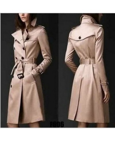 2023 Autumn New Brand Women Trench Coat Long Windbreaker Lady Fashion Trend Double-Breasted Slim Long New Female Trench OK588...