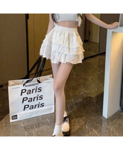 Ball Gown Mini Skirts Women Hotsweet Summer Loose Students Elegant Vacation Korean Style Streetwear Basics Casual Simple Dail...