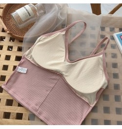 Summer Button V-neck Camisole Cotton Vest Women Tank Tops With Chest Pad Sexy Lingerie Underwear $20.82 - Underwear