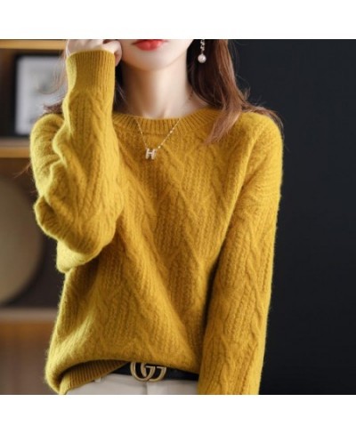 Autumn Winter Thick Solid Office Lady Women's Clothing O-Neck Leisure Loose Slight Strech Multiple Colour Pullovers Keep Warm...