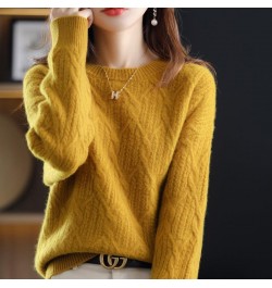 Autumn Winter Thick Solid Office Lady Women's Clothing O-Neck Leisure Loose Slight Strech Multiple Colour Pullovers Keep Warm...