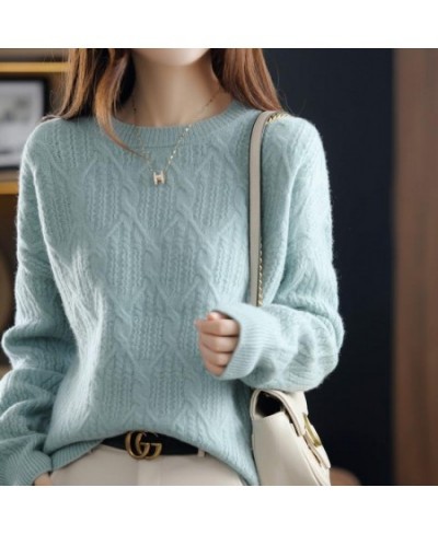 Autumn Winter Thick Solid Office Lady Women's Clothing O-Neck Leisure Loose Slight Strech Multiple Colour Pullovers Keep Warm...