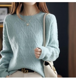 Autumn Winter Thick Solid Office Lady Women's Clothing O-Neck Leisure Loose Slight Strech Multiple Colour Pullovers Keep Warm...