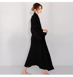 Cotton Home Robes For Women Long Robe Costume Sleepwear Vintage Female Lounge Wear Pijama Robe Cotton Linen Homme Robe $49.68...