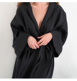 Cotton Home Robes For Women Long Robe Costume Sleepwear Vintage Female Lounge Wear Pijama Robe Cotton Linen Homme Robe $49.68...