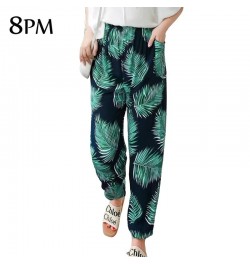 Women Casual Print Palazzo Pants Summer Loose Sleep Pyjama Pants Wide Leg Casual Outdoor Pants Thin Shorts Cropped Pants $28....