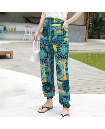 Women Casual Print Palazzo Pants Summer Loose Sleep Pyjama Pants Wide Leg Casual Outdoor Pants Thin Shorts Cropped Pants $28....