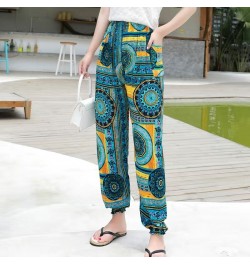 Women Casual Print Palazzo Pants Summer Loose Sleep Pyjama Pants Wide Leg Casual Outdoor Pants Thin Shorts Cropped Pants $28....