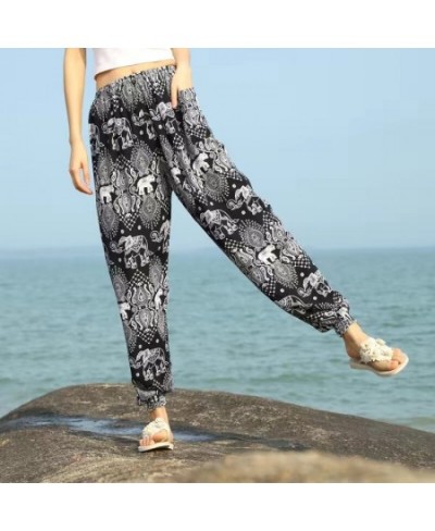 Women Casual Print Palazzo Pants Summer Loose Sleep Pyjama Pants Wide Leg Casual Outdoor Pants Thin Shorts Cropped Pants $28....