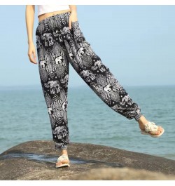 Women Casual Print Palazzo Pants Summer Loose Sleep Pyjama Pants Wide Leg Casual Outdoor Pants Thin Shorts Cropped Pants $28....