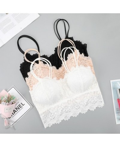 Lace Bra Top Women Push up Sexy Lingerie Wireless Plus Size Bralette Strapless Wrapped Chest Underwear Femme Crop Tank 2023 $...