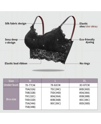 Lace Bra Top Women Push up Sexy Lingerie Wireless Plus Size Bralette Strapless Wrapped Chest Underwear Femme Crop Tank 2023 $...