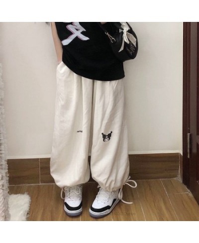 Hello Kitty College Style Wide Leg Pant Y2k Trend 2022 Women's Clothing Spring Summer Kuromi High Waisted Trousers Casual $35...