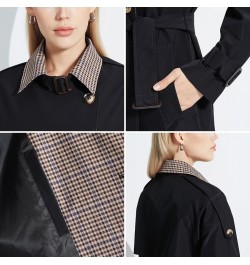 2022 Spring Autumn New Lady Lapel Long Windbreaker Plaid Stitching Belt Elegant Women Coat Commuter Casual Parka F22215 $83.5...