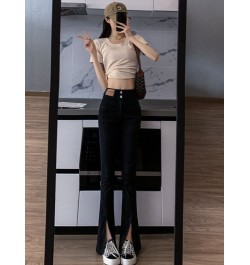 Split jeans woman The new listing style in spring and autumn of 2023 straight tube high waist thin wide leg slit micro horn $...