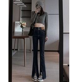 Split jeans woman The new listing style in spring and autumn of 2023 straight tube high waist thin wide leg slit micro horn $...