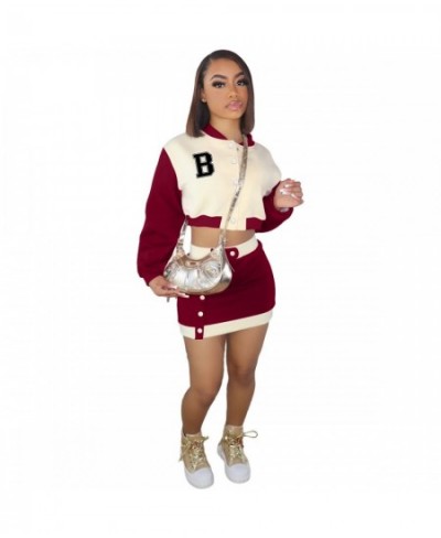 Plus Size Women Sets Letter Baseball Jackets And Dresses 2022 Fall Two Piece Set Female Winter Designer Cloth Casual Outwear ...