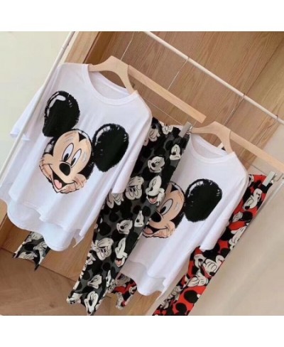 2022 Style Pajamas Summer Style Cartoon Mickey WeChat Internet Celebrity Short Sleeve Trousers Japanese Style Home Wear $35.5...