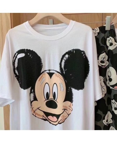 2022 Style Pajamas Summer Style Cartoon Mickey WeChat Internet Celebrity Short Sleeve Trousers Japanese Style Home Wear $35.5...