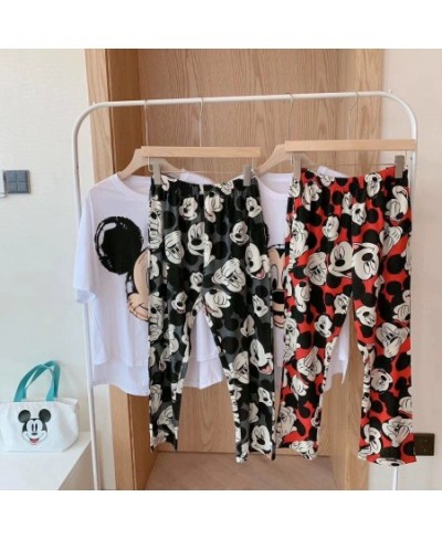 2022 Style Pajamas Summer Style Cartoon Mickey WeChat Internet Celebrity Short Sleeve Trousers Japanese Style Home Wear $35.5...