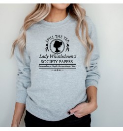 Vintage Spill The Tea Lady Whistledown Sweatshirt Bridgerton Hoodie Daphne Bridgerton Tv Show Society Paper Crewneck $37.37 -...