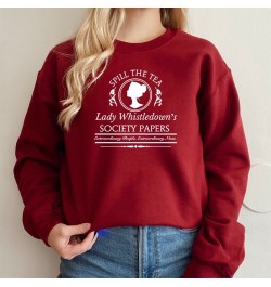 Vintage Spill The Tea Lady Whistledown Sweatshirt Bridgerton Hoodie Daphne Bridgerton Tv Show Society Paper Crewneck $37.37 -...