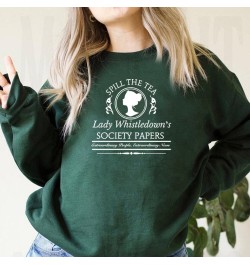 Vintage Spill The Tea Lady Whistledown Sweatshirt Bridgerton Hoodie Daphne Bridgerton Tv Show Society Paper Crewneck $37.37 -...