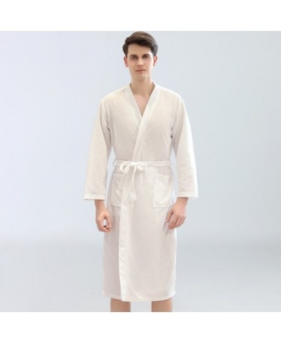 Hotel Bathrobe Thin Yukata Absorbent Sweat Steaming Pajamas Men's and Women's Home Service Couples Nightgown Sleeprobe $41.00...