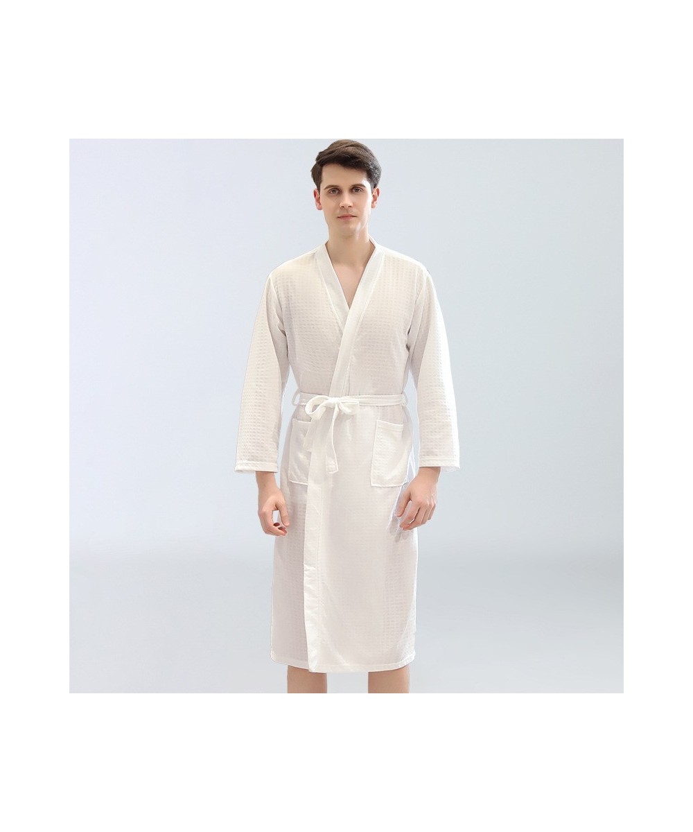 Hotel Bathrobe Thin Yukata Absorbent Sweat Steaming Pajamas Men's and Women's Home Service Couples Nightgown Sleeprobe $41.00...